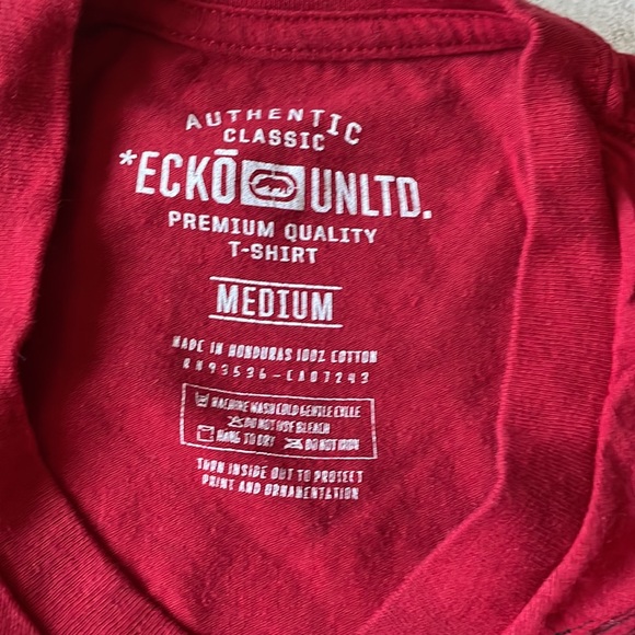 Preloved Ecko Unltd V neck short sleeves Shirt red & black for men (2 pcs) - Picture 6 of 11